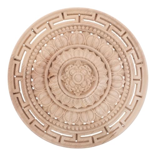 NUOBESTY Unlackierte Holzapplikation Mandala Blume aus Robustem Holz Geschnitzte Europäische Möbelverzierung für Schrank Bett Wand und Kommode Vielseitige Natürliche Dekoration NUOBESTY Unlackierte Holzapplikation Mandala Blume aus Robustem Holz Geschnitzte Europäische Möbelverzierung für Schrank Bett Wand und Kommode Vielseitige Natürliche Dekoration von NUOBESTY