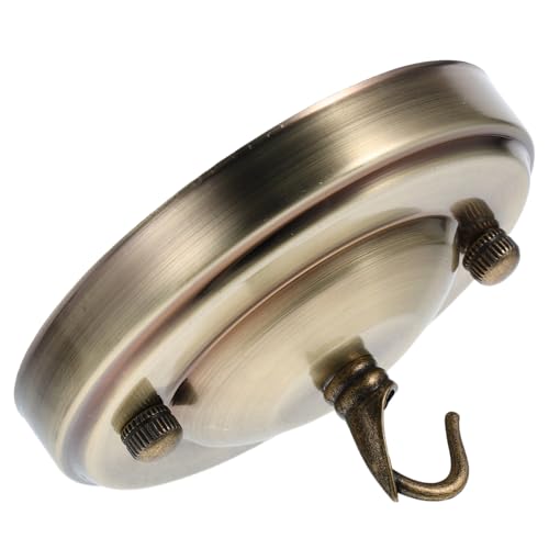 NUOBESTY Vintage Deckenhaken mit Baldachinplatte aus Grünem Antikmetall Belastbarer Kronleuchterhalter für Pendelleuchten Dekorative Deckenbefestigung Rostfrei und Einfach zu Montieren von NUOBESTY