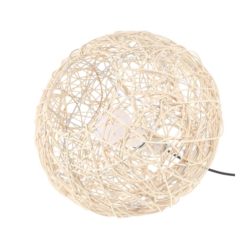 NUOBESTY Vintage Deckenlampe mit Rattan Lampenschirm Øcm Hängelampe für Wohnzimmer Schlafzimmer Kinderzimmer und Staubschützend Hochwertiges Design für Gemütliche von NUOBESTY