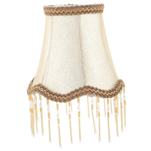 NUOBESTY Vintage Lampenschirm aus Stoff Kronleuchter Lampenschirm Fassung Retro Lampenabdeckung für Decken Wandlampen Abnehmbar und Vielseitig für Schlafzimmer Wohnzimmer von NUOBESTY