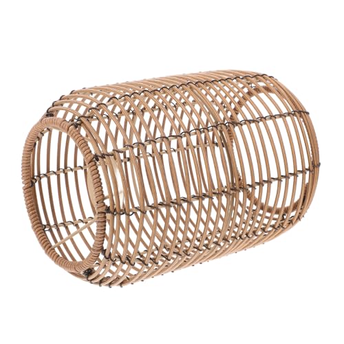 NUOBESTY Vintage Pendelleuchte Lampenschirm Geflochten Retro Rattan Look Deckenlampe Hängelampe für Wohnzimmer Schlafzimmer Esszimmer Installieren von NUOBESTY