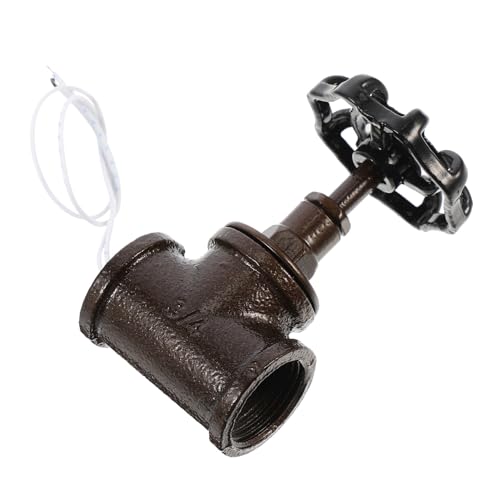 NUOBESTY Vintage Stopventil Lampe mit Kabel Retro Steampunk Rohrlicht Schalter für Beleuchtung Einfache Installation und Hohe Haltbarkeit von NUOBESTY
