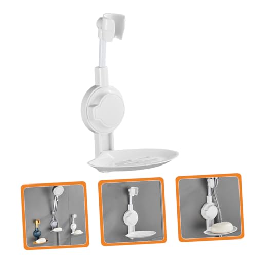 NUOBESTY Wandmontierter Duschkopfhalter Verstellbar mit Integrierter Seifenablage Kompatibel Wasserdichter Abs Duschkopfhalter ohne Bohren für Handbrausen im Badezimmer NUOBESTY Wandmontierter Duschkopfhalter Verstellbar mit Integrierter Seifenablage Kompatibel Wasserdichter Abs Duschkopfhalter ohne Bohren für Handbrausen im Badezimmer von NUOBESTY