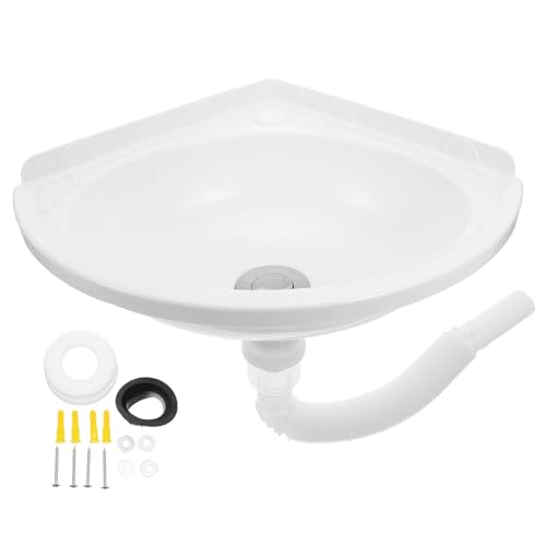 NUOBESTY Waschbecken für Badezimmer: Kleines dreieckiges Waschbecken, wandhängendes Badezimmerbecken – Eckwaschtisch zur Wandmontage für kleine Räume, Mini-Toiletten und Hauswirtschaftsbereiche NUOBESTY Waschbecken für Badezimmer: Kleines dreieckiges Waschbecken, wandhängendes Badezimmerbecken – Eckwaschtisch zur Wandmontage für kleine Räume, Mini-Toiletten und Hauswirtschaftsbereiche von NUOBESTY