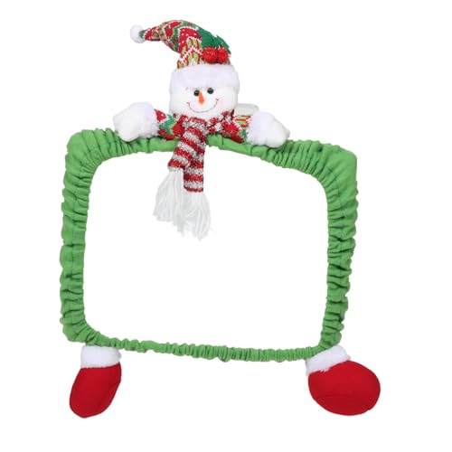 NUOBESTY Schneemann-Monitor-rahmenabdeckung Weihnachtsthema Elastische Computerabdeckung Monitor-Schutz Für Zuhause Bildschirmschutzhülle Computerzubehör Dekoration Für Schreibtisch von NUOBESTY