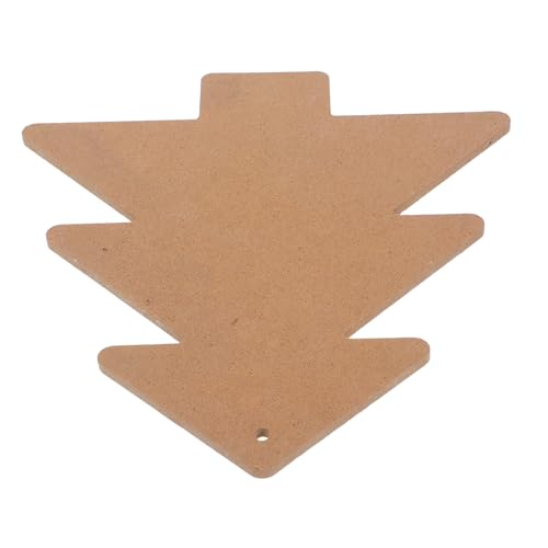NUOBESTY Weihnachtsbaum Holzuntersetzer Stabile Blanko-mosaikbasis aus Robustem Holz für DIY Kunsthandwerk Pflanzenteller Tischdekoration Khaki von NUOBESTY
