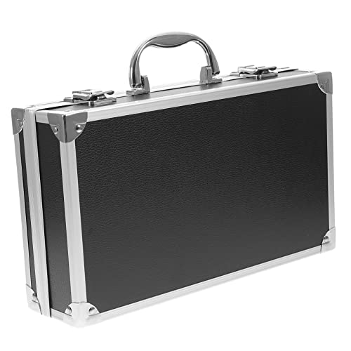 NUOBESTY Werkzeugkasten Werkzeugbehälter Instrumentenkoffer Geruchsdicht Fächer Groß Klein Aufbewahrungsboxen Fall Werkzeugkoffer Tragetasche Black Aluminiumlegierung von NUOBESTY