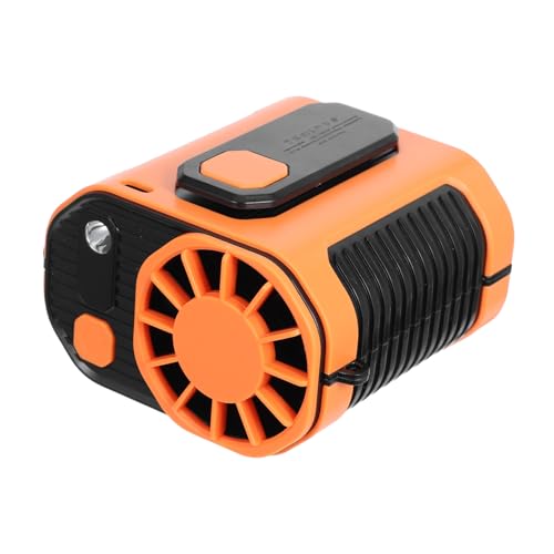 NUOBESTY Wiederaufladbarer Clip Taillenventilator mit Akku und Powerbankfunktion Tragbarer Leichter Outdoor Lüfter mit Digitaler Anzeige Einstellbarem und Taschenlampe für Camping Angeln von NUOBESTY