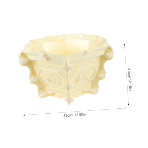 NUOBESTY Wiederverwendbare Diy Blumentopfform aus Kunststoff Sechseckige Beton Blumentopf Gießform für Pflanzgefäße Geeignet für Kreative Handwerksprojekte und Pflanzenbehälter von NUOBESTY
