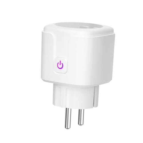 NUOBESTY Wlan Smart Steckdose mit Stromverbrauchsmessung Sprachsteuerung und App steuerung Wifi Intelligente Steckdose für Smart Home Kompatibel mit Alexa Energiesparend Weiß Acv von NUOBESTY