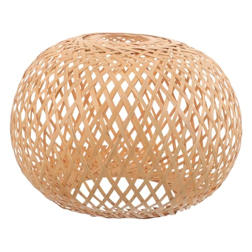 NUOBESTY Woven Lampenschirm Deckenleuchte Abdeckung Rustikaler Lampenschirm für Schlafzimmer Wohnzimmer Büro mit Augenlichtschutz von NUOBESTY