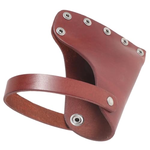 NUOBESTY -beschützer Buschwerk Beil Zum Campen Camping Überlebensaxt Axtabdeckung Zubehör Camping -Accessoire Axtversorgung Schutzhülle Leder Haut Brown von NUOBESTY