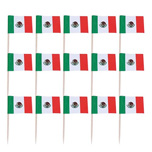 NUOBESTY mexiko Flagge mexikanische Flagge 100 stücke Cupcake Topper Picks Land zahnstocher Flagge für partydekorationen liefert von NUOBESTY