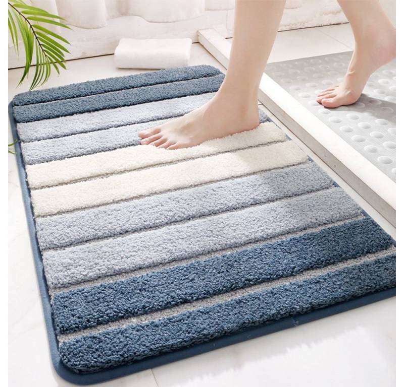 NUODWELL Badematte Badezimmerteppich Rutschfest, Mikrofaser Weich Absorbierende Badematte von NUODWELL