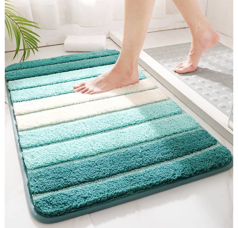 NUODWELL Badematte Badezimmerteppich Rutschfest, Mikrofaser Weich Absorbierende Badematte von NUODWELL