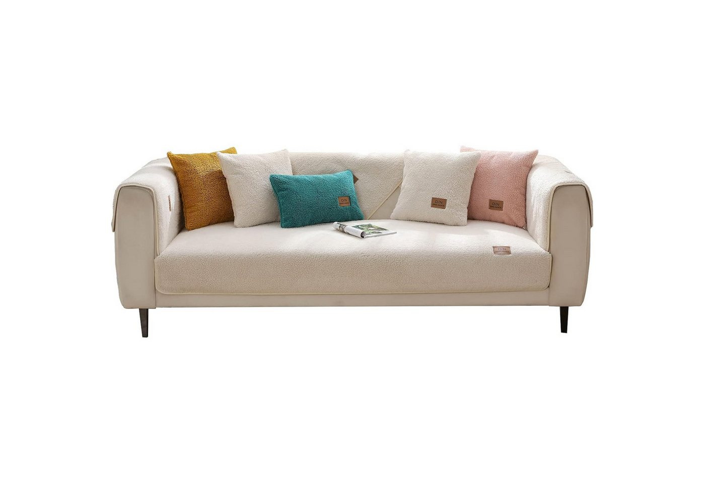NUODWELL Sofahusse Hussen-Set Sofa Abdeckung Kissen Winter rutschfest NUODWELL Sofahusse Hussen-Set Sofa Abdeckung Kissen Winter rutschfest von NUODWELL