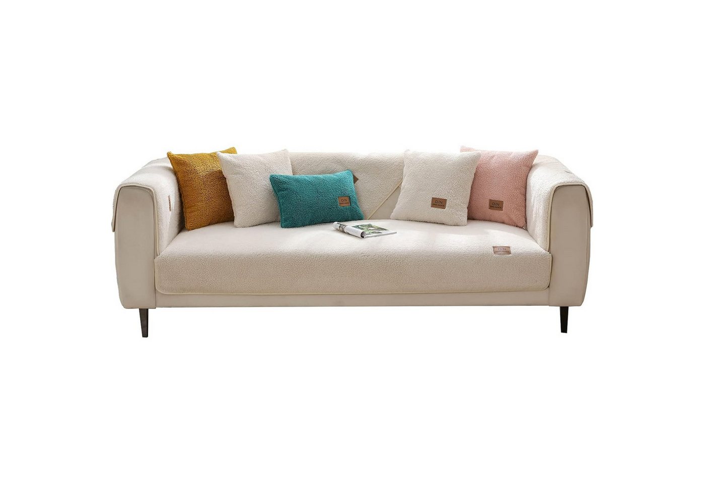 Sofahusse Hussen-Set Sofa Abdeckung Kissen Winter rutschfest, NUODWELL von NUODWELL