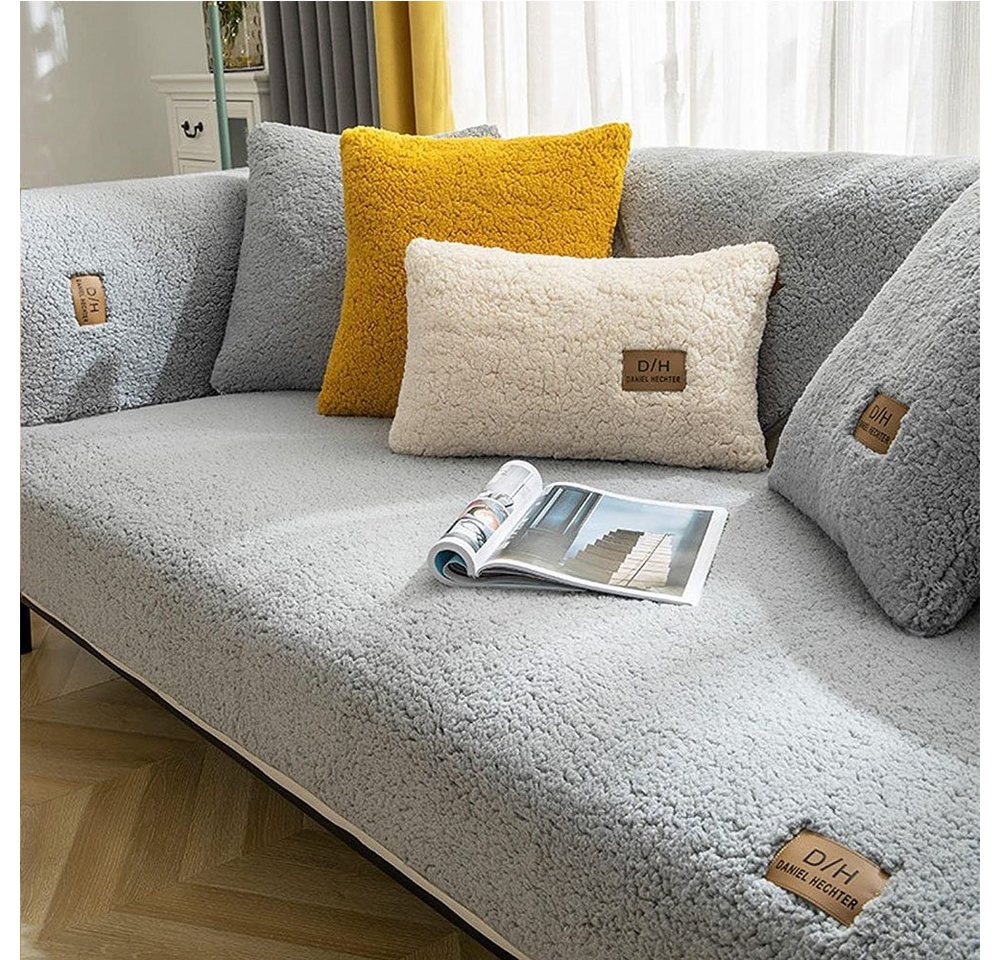 NUODWELL Sofahusse Sofa Abdeckung Kissen Winter rutschfest Hussen-Set von NUODWELL