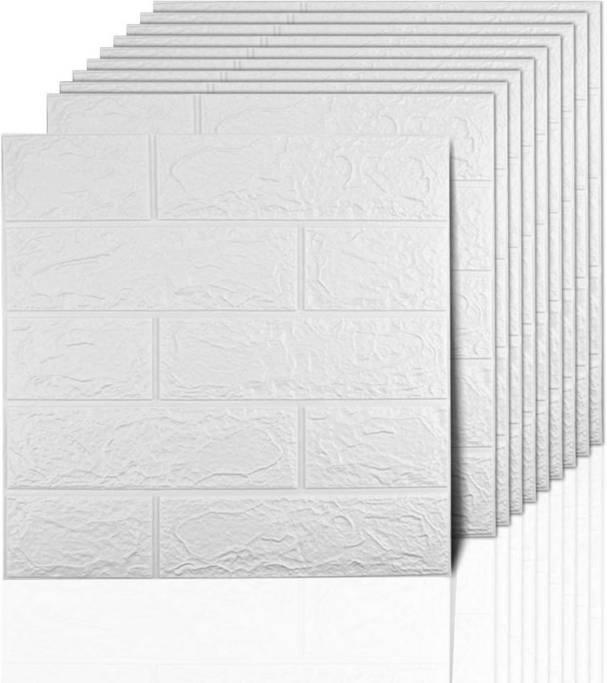 NUODWELL 3D-Tapete 3D-Tapete,10/20 stück selbstklebende Wandpaneele 35x38 cm, (10 St., 38*35cm), Wasserdicht, ölfest, feuchtigkeitsbeständig, kratzfest von NUODWELL