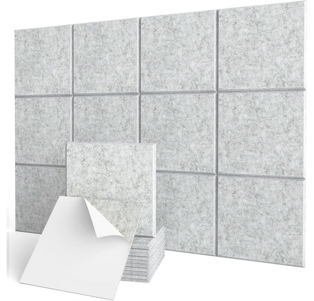 NUODWELL Akustikplatte 12 Stück Akustikplatten Selbstklebend, Hohe Dichte Schallschutzplatten, 30 x 30 x 0.9 cm, für Wanddekoration und Akustische Behandlung NUODWELL Akustikplatte 12 Stück Akustikplatten Selbstklebend, Hohe Dichte Schallschutzplatten, 30 x 30 x 0.9 cm, für Wanddekoration und Akustische Behandlung von NUODWELL