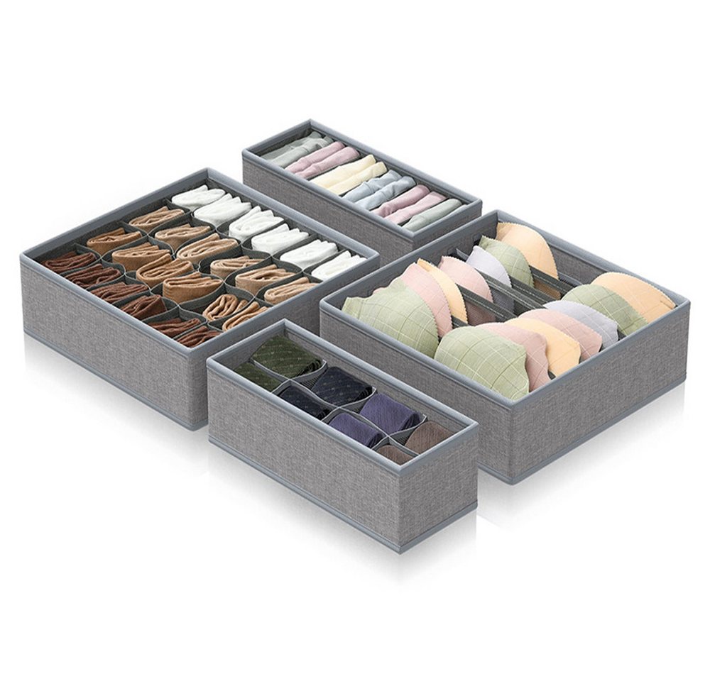 NUODWELL Aufbewahrungsbox 4er Set Schubladen Ordnungssystem, faltbare Schrank Aufbewahrungsbox NUODWELL Aufbewahrungsbox 4er Set Schubladen Ordnungssystem, faltbare Schrank Aufbewahrungsbox von NUODWELL