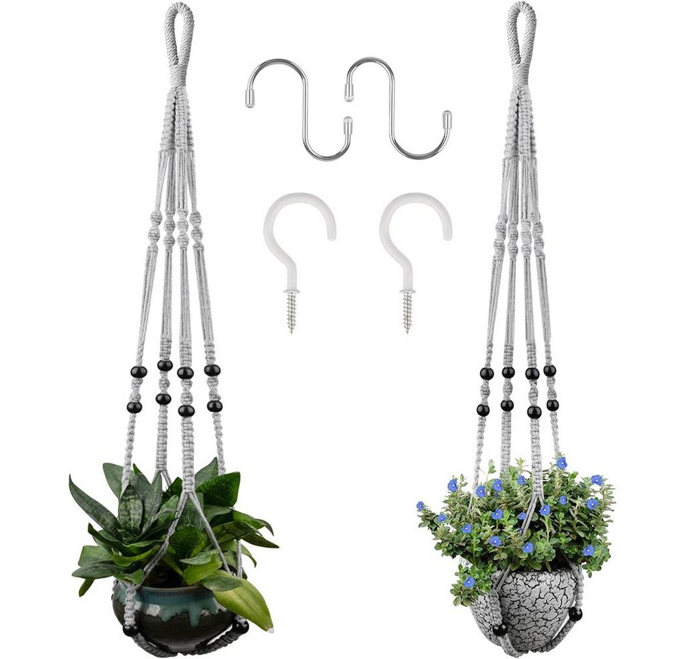 NUODWELL Blumenampel 2 Stück Makramee Blumenampel Boho Deko Baumwollseil Hängeampel NUODWELL Blumenampel 2 Stück Makramee Blumenampel Boho Deko Baumwollseil Hängeampel von NUODWELL
