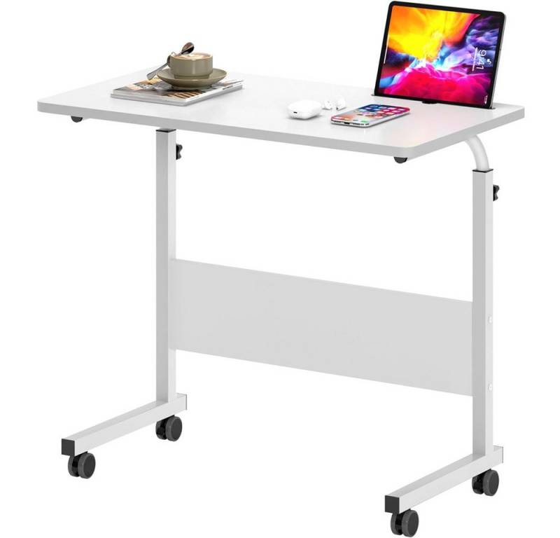NUODWELL Computertisch Höhenverstellbar Laptoptisch Computertisch mit Rollen, 80 * 40cm von NUODWELL