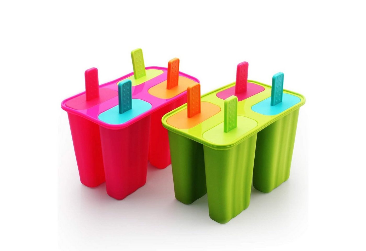 NUODWELL Eisform Eisformen Silikon, Popsicle Formen Set, mit Sticks und Tropfschutz, (2-tlg) von NUODWELL