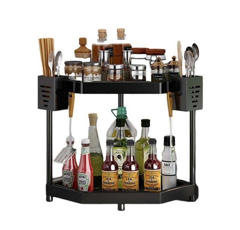 NUODWELL Gewürzregal Kücheregal Ecke Stehgestell,2/3/4 etage Gewürzregal Mit Stäbchenhalter von NUODWELL