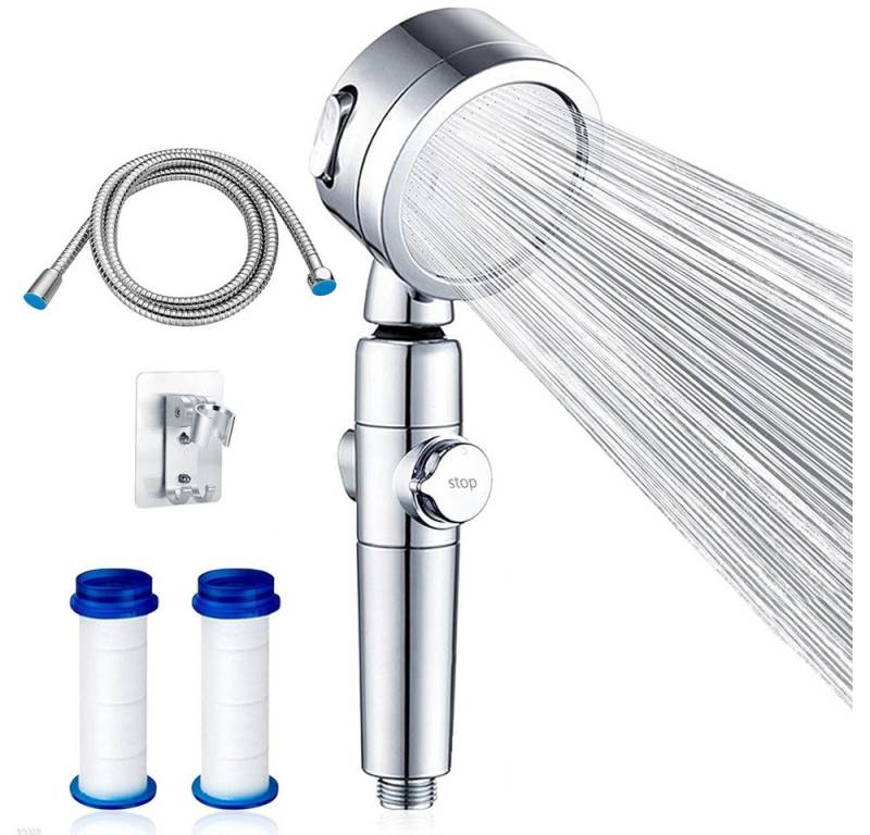 NUODWELL Handbrause Duschkopf und Schlauch Druckerhöhung Filter Handbrause mit 3 Sprühmodi von NUODWELL