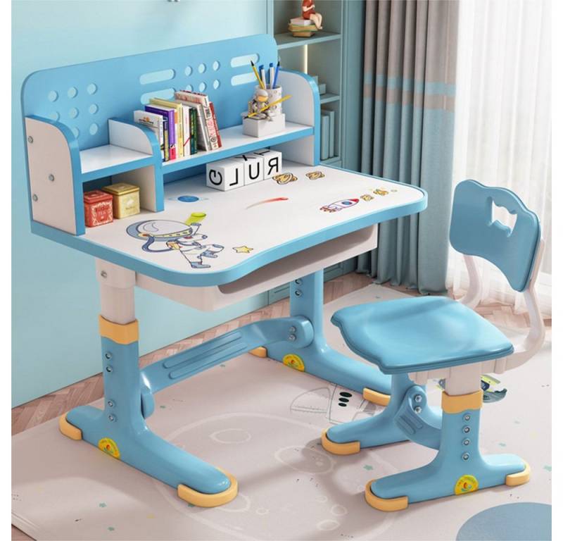 NUODWELL Kinderschreibtisch Kinderschreibtischstuhl-Set,Höheverstellbar Studiertisch Ergonomischer von NUODWELL