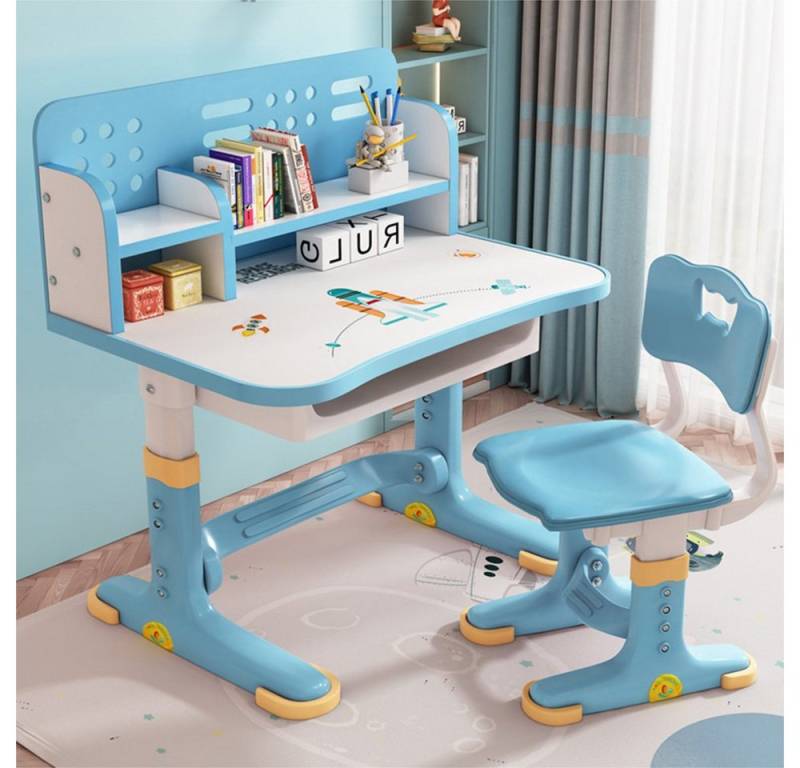 NUODWELL Kinderschreibtisch Kinderschreibtischstuhl-Set,Höheverstellbar Studiertisch Ergonomischer von NUODWELL