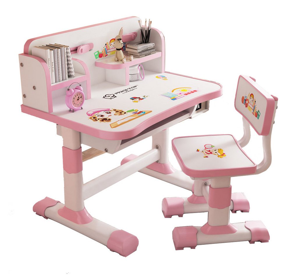 NUODWELL Kinderschreibtisch Schreibtisch und Stuhl-Set für Kinder, mit Schubladen und Aufbewahrung von NUODWELL