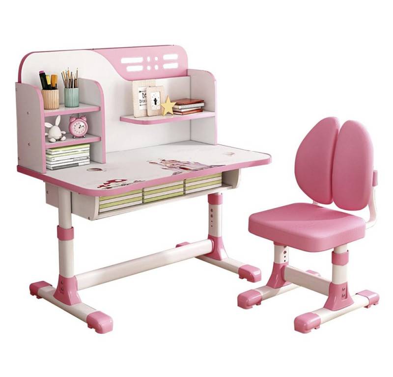 NUODWELL Kinderschreibtisch Schreibtisch und Stuhl-Set für Kinder,Kinderstudiertisch mit Schublade von NUODWELL