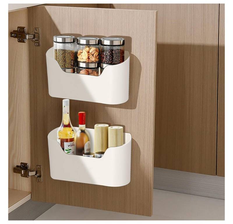 NUODWELL Küchenregal 2 Stück Küchenschrank Organizer, Wandmontierte Schranktür Organizer, Küchenschrank Organizer für Kühlschrank Schrank Badezimmer von NUODWELL