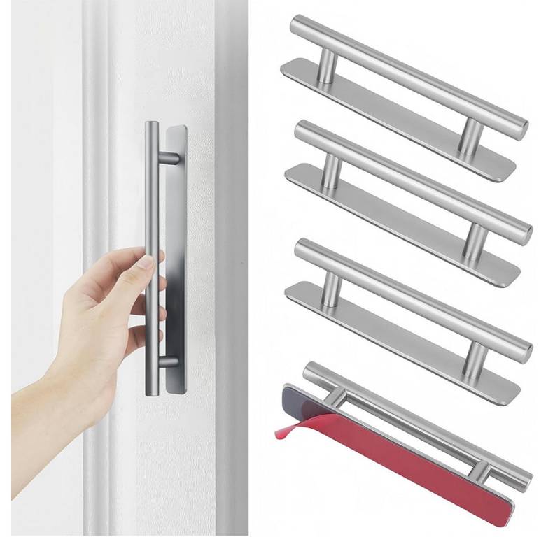 NUODWELL Möbelgriff 4 Stück Selbstklebende Möbelgriffe, 150mm Edelstahl Schrankgriffe, Moderne Schubladengriffe Schrankgriffe Küchengriffe NUODWELL Möbelgriff 4 Stück Selbstklebende Möbelgriffe, 150mm Edelstahl Schrankgriffe, Moderne Schubladengriffe Schrankgriffe Küchengriffe von NUODWELL