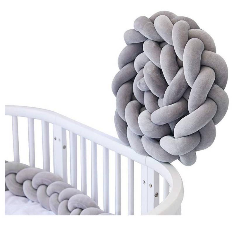 NUODWELL Nestchenschlange Twist Weave Baby Kopfschutz Bettumrandung von NUODWELL