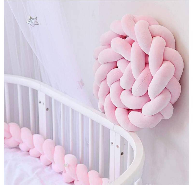 NUODWELL Nestchenschlange Twist Weave Baby Kopfschutz Bettumrandung von NUODWELL