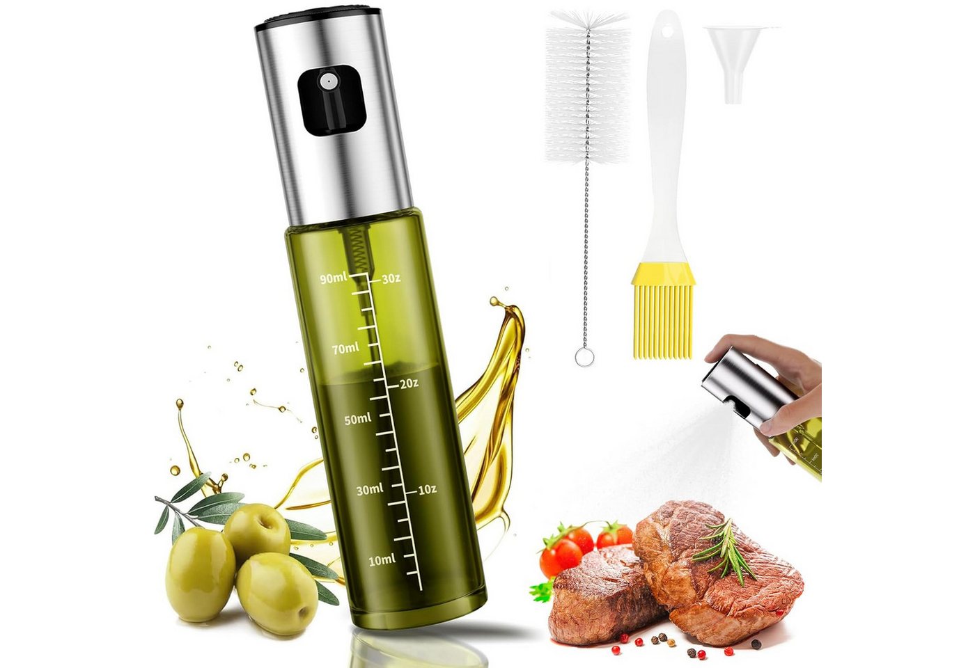 NUODWELL Ölspender Ölsprüher, Öl Sprühflasche, Ölspray zum Kochen, Olivenölsprüher, zum Kochen für Salat, Grillen, Backen in der Küch NUODWELL Ölspender Ölsprüher, Öl Sprühflasche, Ölspray zum Kochen, Olivenölsprüher, zum Kochen für Salat, Grillen, Backen in der Küch von NUODWELL