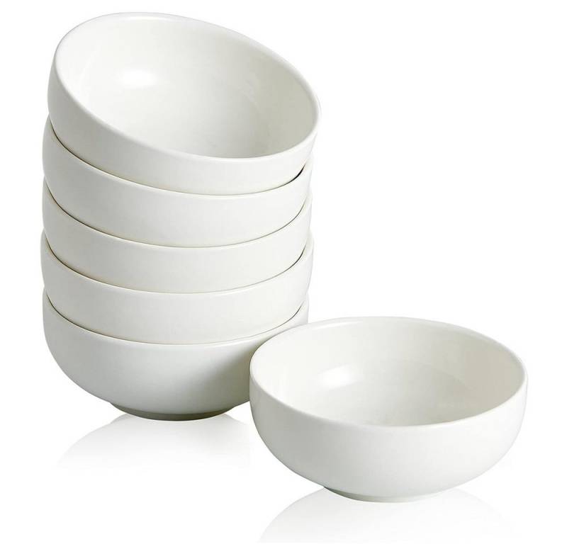 NUODWELL Schüssel 6-teiliges Keramik Saucenschälchen,60 ml Mini Dipschalen Dip Sojasauce, 7.5*3.5cm, für Charcuterie Board Sushi, Tomatensauce und Party Zubehör von NUODWELL