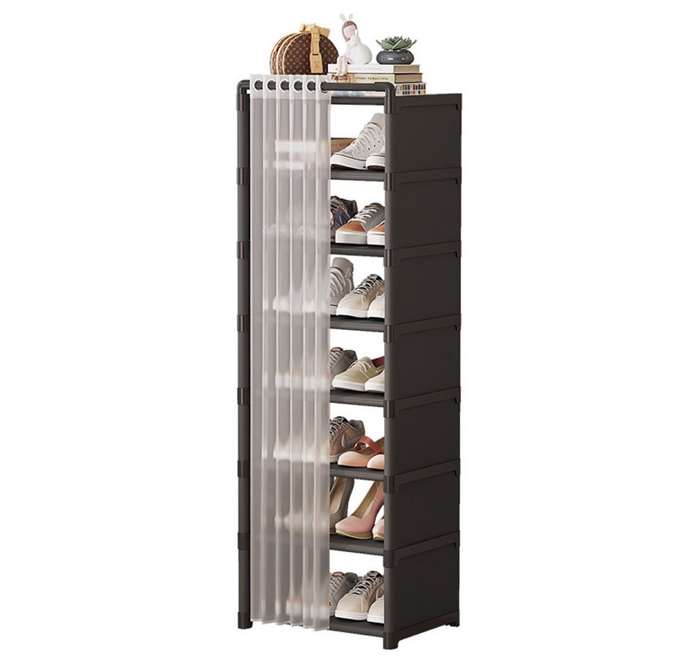 NUODWELL Schuhregal Schuhregal mit 8 Ebenen, Schuhständer Schmal, Staubdicht Schuhablage NUODWELL Schuhregal Schuhregal mit 8 Ebenen, Schuhständer Schmal, Staubdicht Schuhablage von NUODWELL