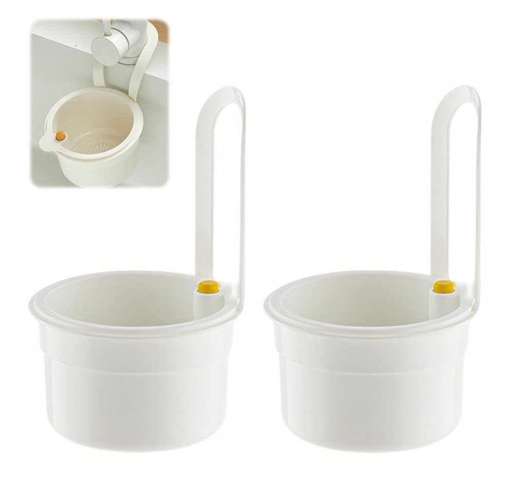 NUODWELL Seiher 2 Stück Sieb für Spülbecken, Hängend Abnehmbare Spülbecken Sieb, Snap-Button Hängend Waschbecken Sieb, für Waschen/Organizer in Küche von NUODWELL