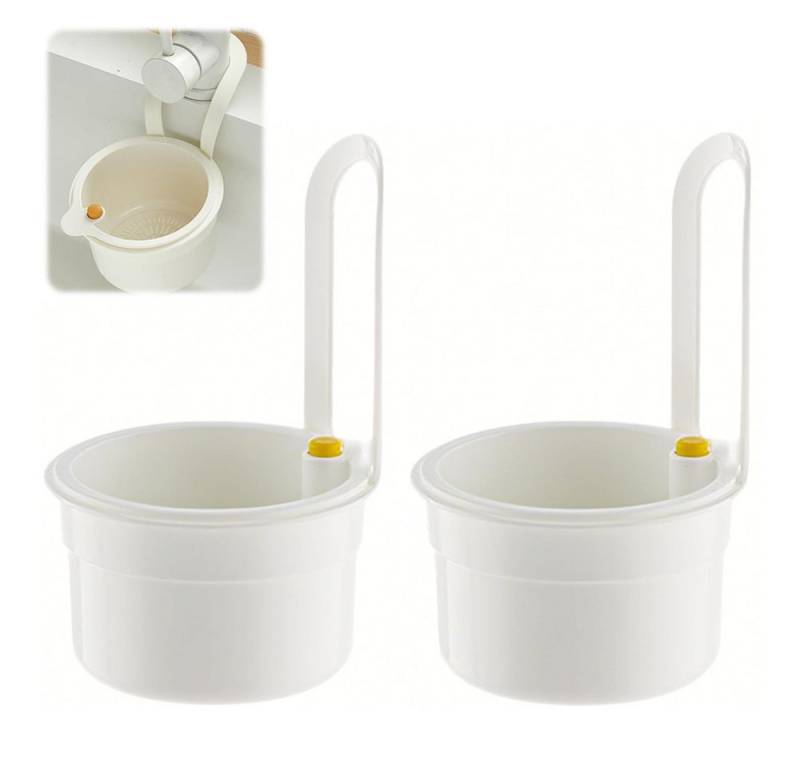 NUODWELL Seiher 2 Stück Sieb für Spülbecken, Hängend Abnehmbare Spülbecken Sieb, Snap-Button Hängend Waschbecken Sieb, für Waschen/Organizer in Küche von NUODWELL