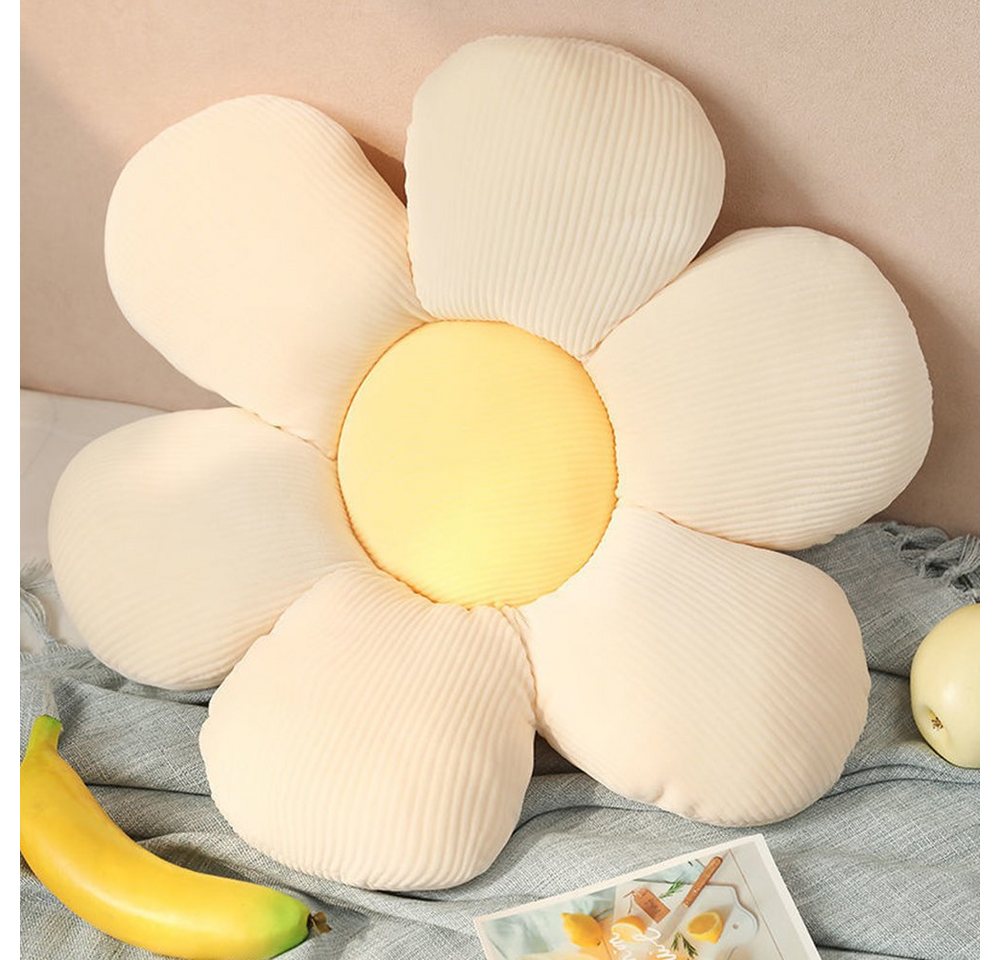 NUODWELL Sitzkissen Blumenboden Kissen,Blumenförmiges Plüsch-Dekor der bequemen Sitzkissen von NUODWELL