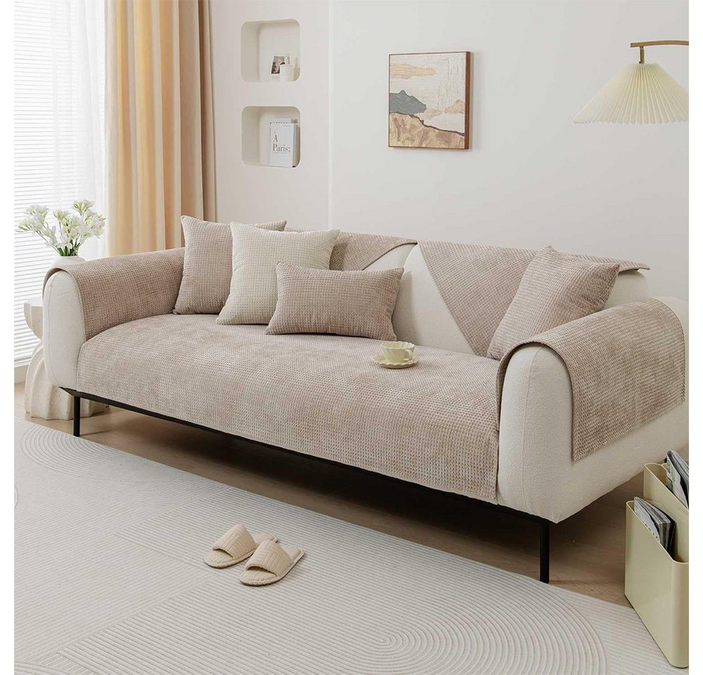 NUODWELL Sofabezug Chenille-Sofabezug für 1/2/3/4 Sitze/L-förmiger Universal-Sofabezug NUODWELL Sofabezug Chenille-Sofabezug für 1/2/3/4 Sitze/L-förmiger Universal-Sofabezug von NUODWELL