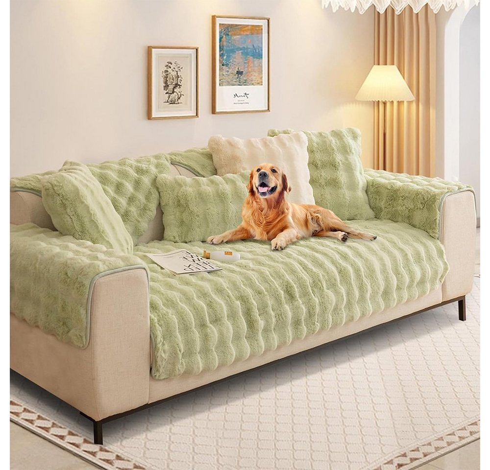NUODWELL Sofabezug Kaninchen Plüsch Sofabezug L/U Form 1/2/3/4 Sitzer Sofa Überzug NUODWELL Sofabezug Kaninchen Plüsch Sofabezug L/U Form 1/2/3/4 Sitzer Sofa Überzug von NUODWELL