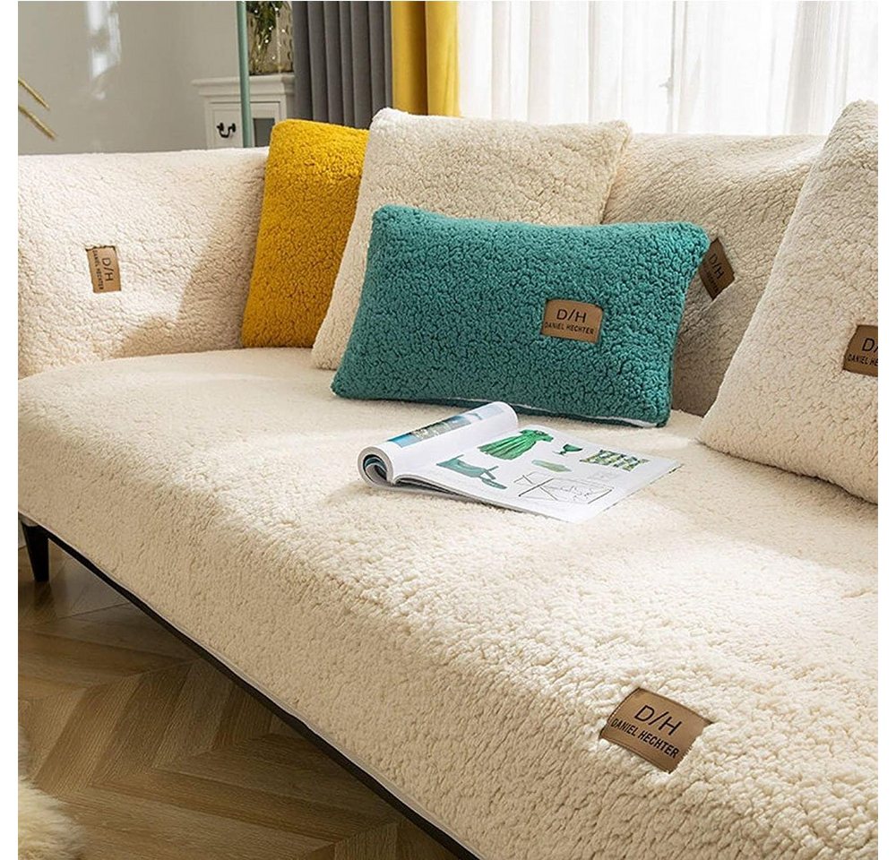 NUODWELL Sofahusse Sofa Abdeckung Kissen Winter rutschfest Hussen-Set von NUODWELL