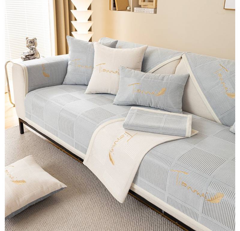 NUODWELL Sofahusse Sofabezug, 1 2 3 4 Sitzer Sofaschoner, rutschfest Couchbezug L Form von NUODWELL