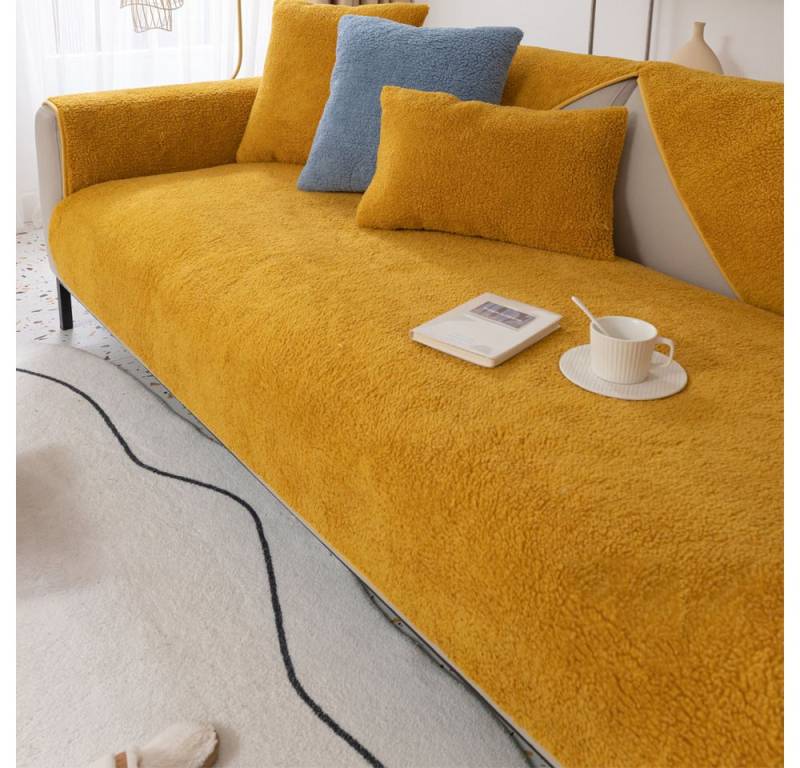 NUODWELL Sofahusse Sofabezug 1 2 3 4-Sitzer,Sofa überwurfdecke mit Rutschfester Unterlage von NUODWELL