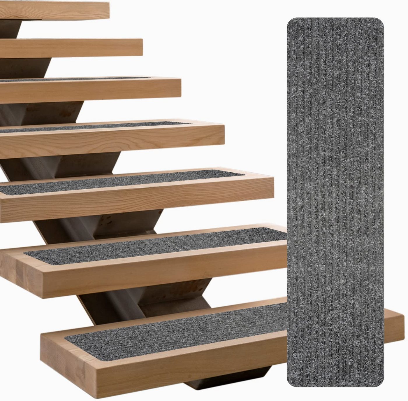 NUODWELL Stufenmatte 15 Stück Stufenmatten, 76 cm x 20 cm, rutschfeste Stufenmatten NUODWELL Stufenmatte 15 Stück Stufenmatten, 76 cm x 20 cm, rutschfeste Stufenmatten von NUODWELL